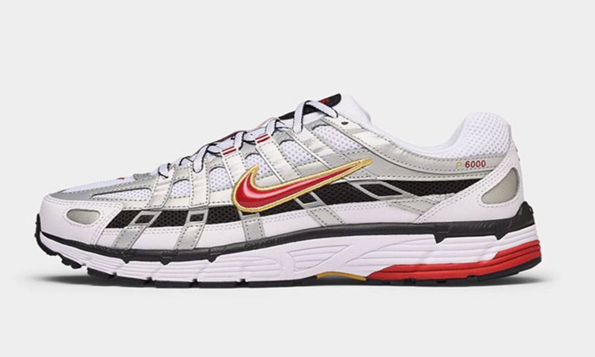 nike p6000 metallic silver red